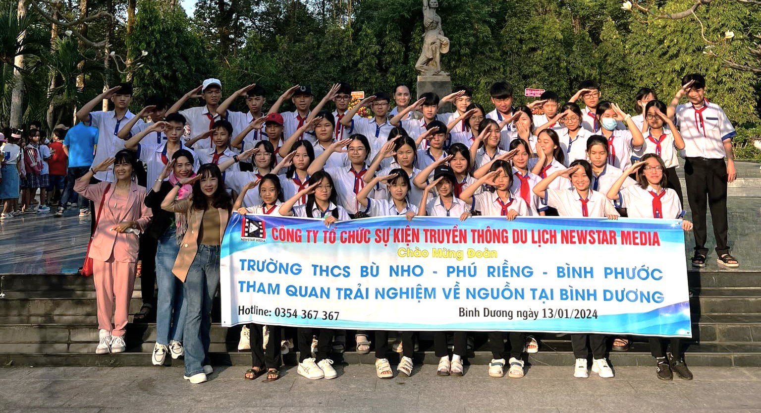 Trường TNHCS Bù Nho Tham Quan Trải Nghiệm Về Nguồn Tại Bình Dương Đầu Năm 2024